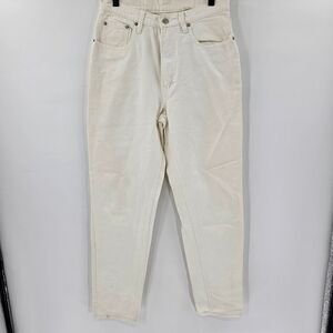 Vintage jordache jeans white cream 10 vtg mom straight leg high waist